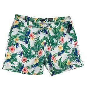 Club Room Mens Daniel Tropical Floral 7" Quick Dry Swim Trunks Multicolor 2XL